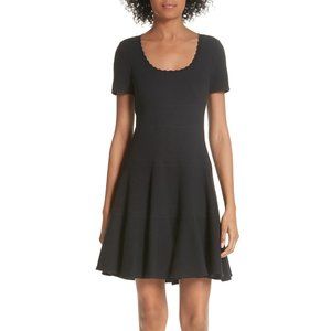 Rebecca Taylor Textured Stretch Cotton Fit & Flare